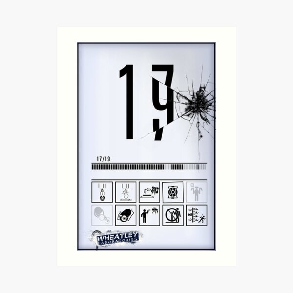 Wheatley Laboratories, Tall Test Chamber Sign Art Print