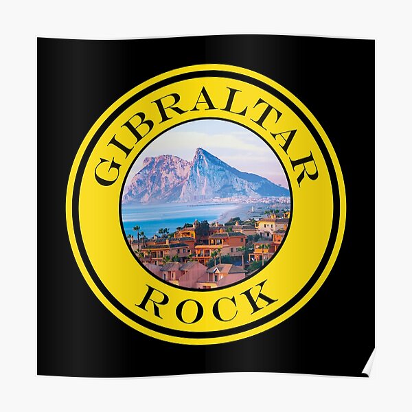 "Gibraltar Iconic Rock Passport Stamps Collection" Poster for Sale by