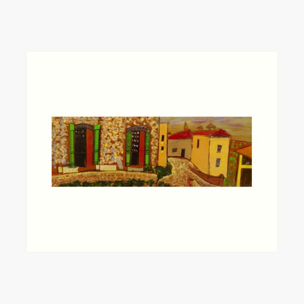 Item preview, Karl Paints Town in Provence France designed and sold by scarvesgifts.