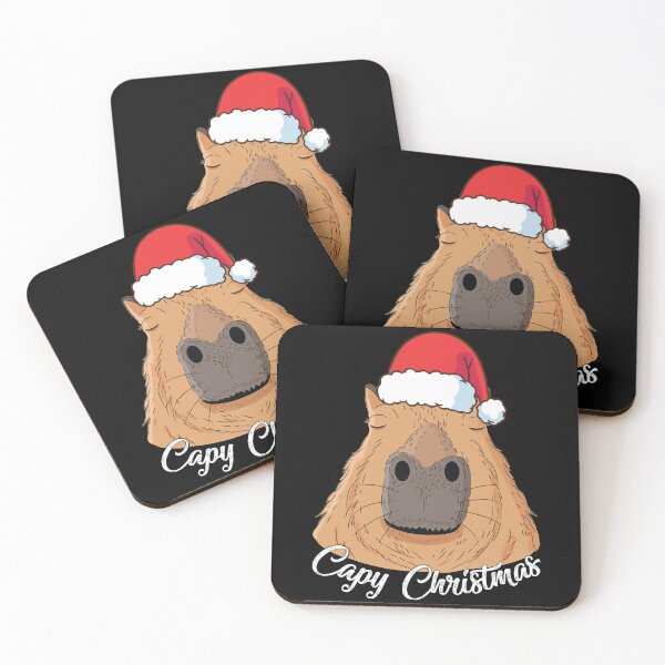 Item preview, Capy or Huppy Christmas Capybara Holidays Santa Design designed and sold by alltheprints.