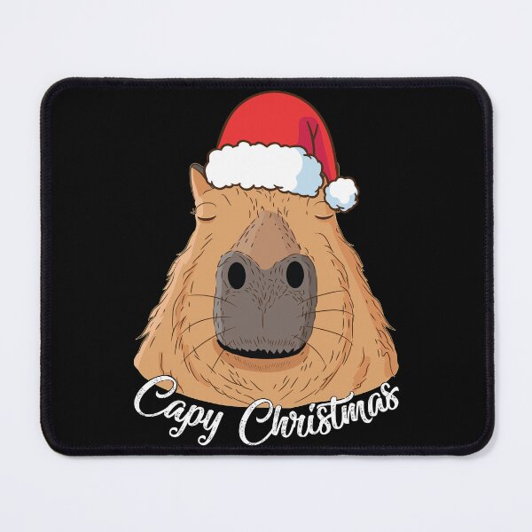 Item preview, Capy or Huppy Christmas Capybara Holidays Santa Design designed and sold by alltheprints.