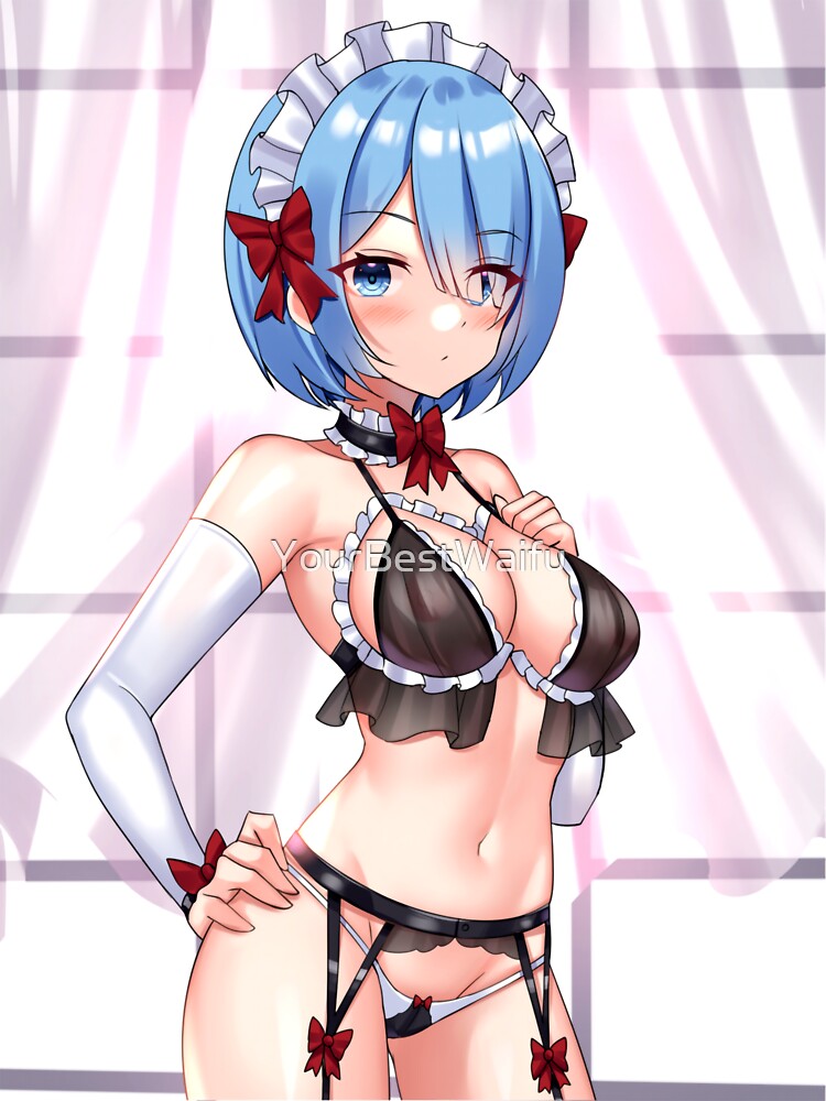 Rem Lewd Maid Sticker By YourBestWaifu Redbubble