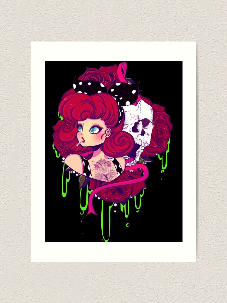 rockabilly girl art