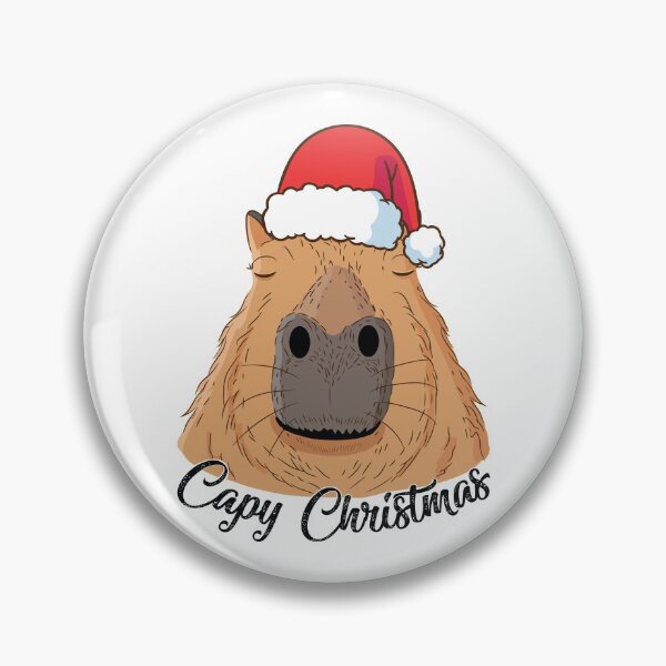 Item preview, Capy or Huppy Christmas Capybara Holidays Santa Design designed and sold by alltheprints.