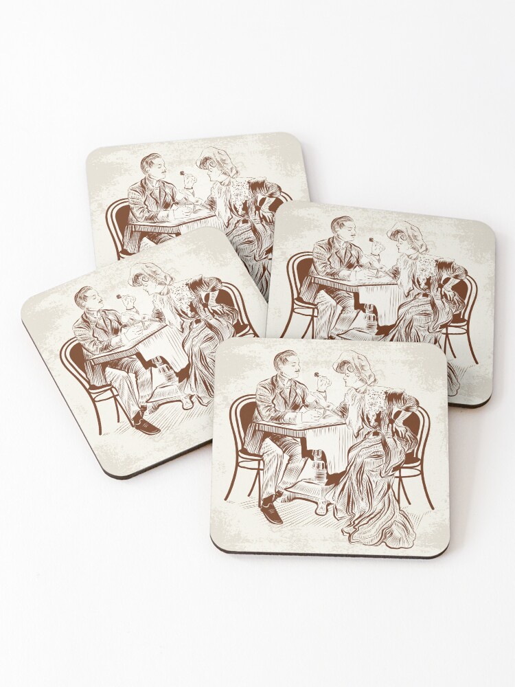 Thumbnail 1 of 5, Coasters (Set of 4), coffee and love designed and sold by SVZOLOTAREVA.