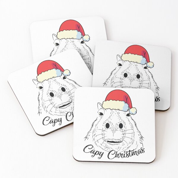 Item preview, Capy or Huppy Christmas Capybara Holidays Santa Design designed and sold by alltheprints.