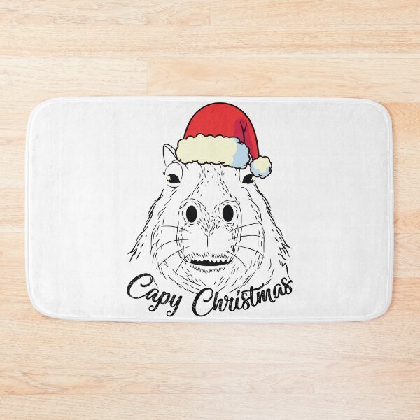 Item preview, Capy or Huppy Christmas Capybara Holidays Santa Design designed and sold by alltheprints.