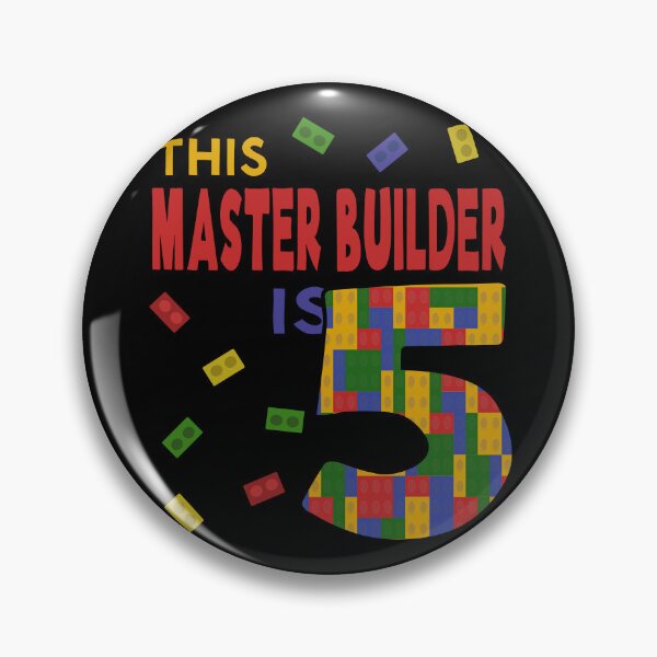 Item preview, Cute Master Builder 5 Years Old Block Building Boys Kids design designed and sold by Merchking1.