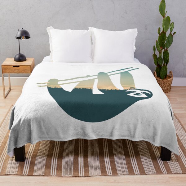 Item preview, Forest Trees Under Calm Sky Sloth | Cute Sloth designed and sold by BopleDesigns.