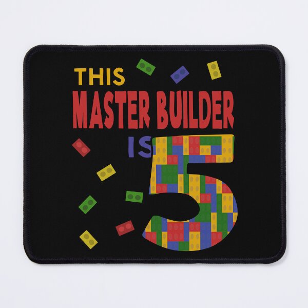 Item preview, Cute Master Builder 5 Years Old Block Building Boys Kids design designed and sold by Merchking1.