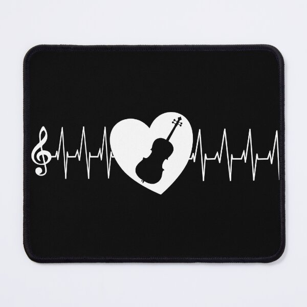 Item preview, Cello Inside A Heart With Heartbeat Lines designed and sold by Primroaddesigns.