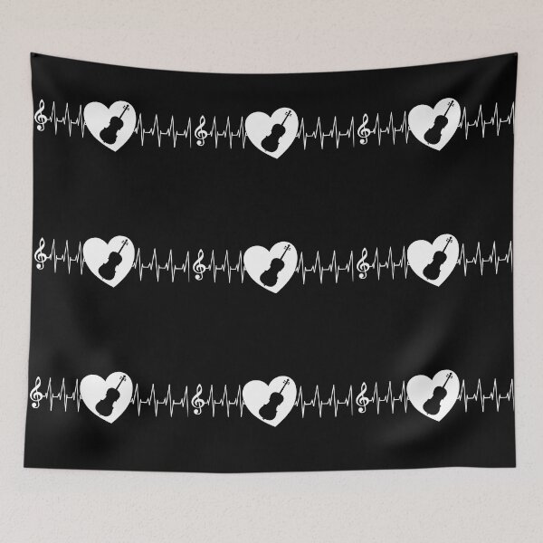 Item preview, Cello Inside A Heart With Heartbeat Lines designed and sold by Primroaddesigns.