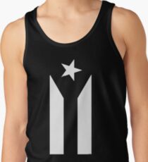 Puerto Rico Black & White Protest Flag Tank Top