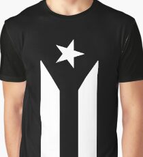 Puerto Rico Black & White Protest Flag Graphic T-Shirt