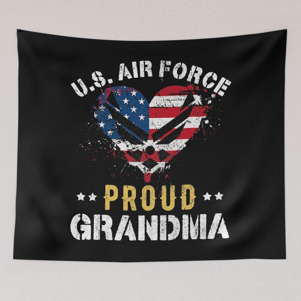 Item preview, Proud Air Force Grandma American Flag Heart Veteran designed and sold by Xtjjae.