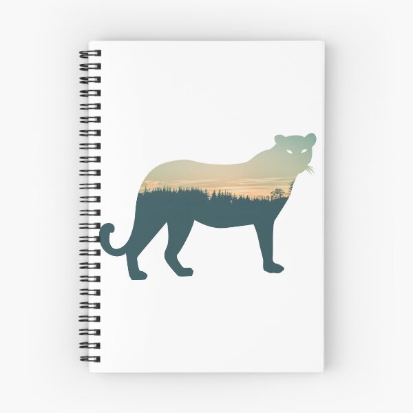 Item preview, Forest Trees Under Calm Sky Snow Leopard | Colorful Leopard designed and sold by BopleDesigns.