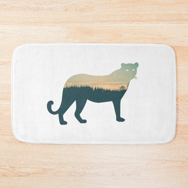 Item preview, Forest Trees Under Calm Sky Snow Leopard | Colorful Leopard designed and sold by BopleDesigns.