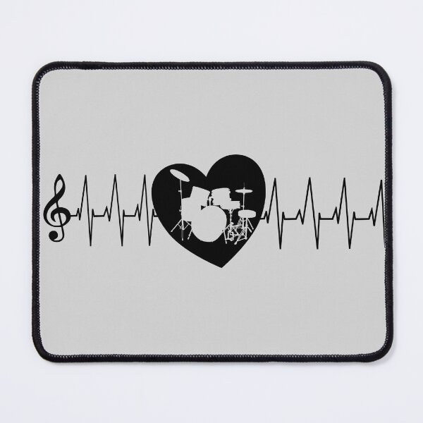 Item preview, Drums Inside A Heart With Heartbeat Lines designed and sold by Primroaddesigns.