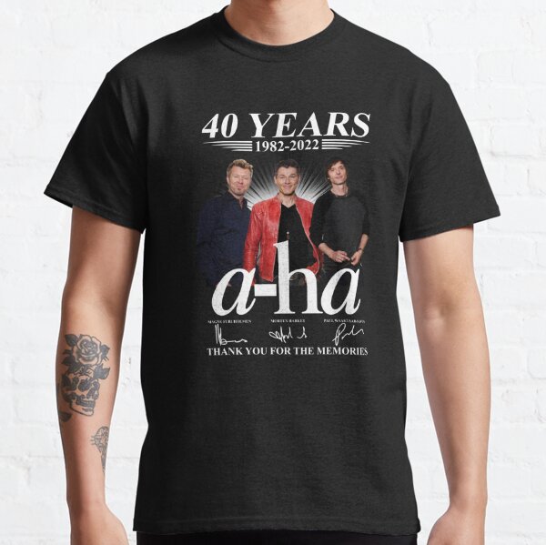 A-Ha 40 Years 1982 2022 Signatures Thank You For The Memories Shirt Classic T-Shirt
