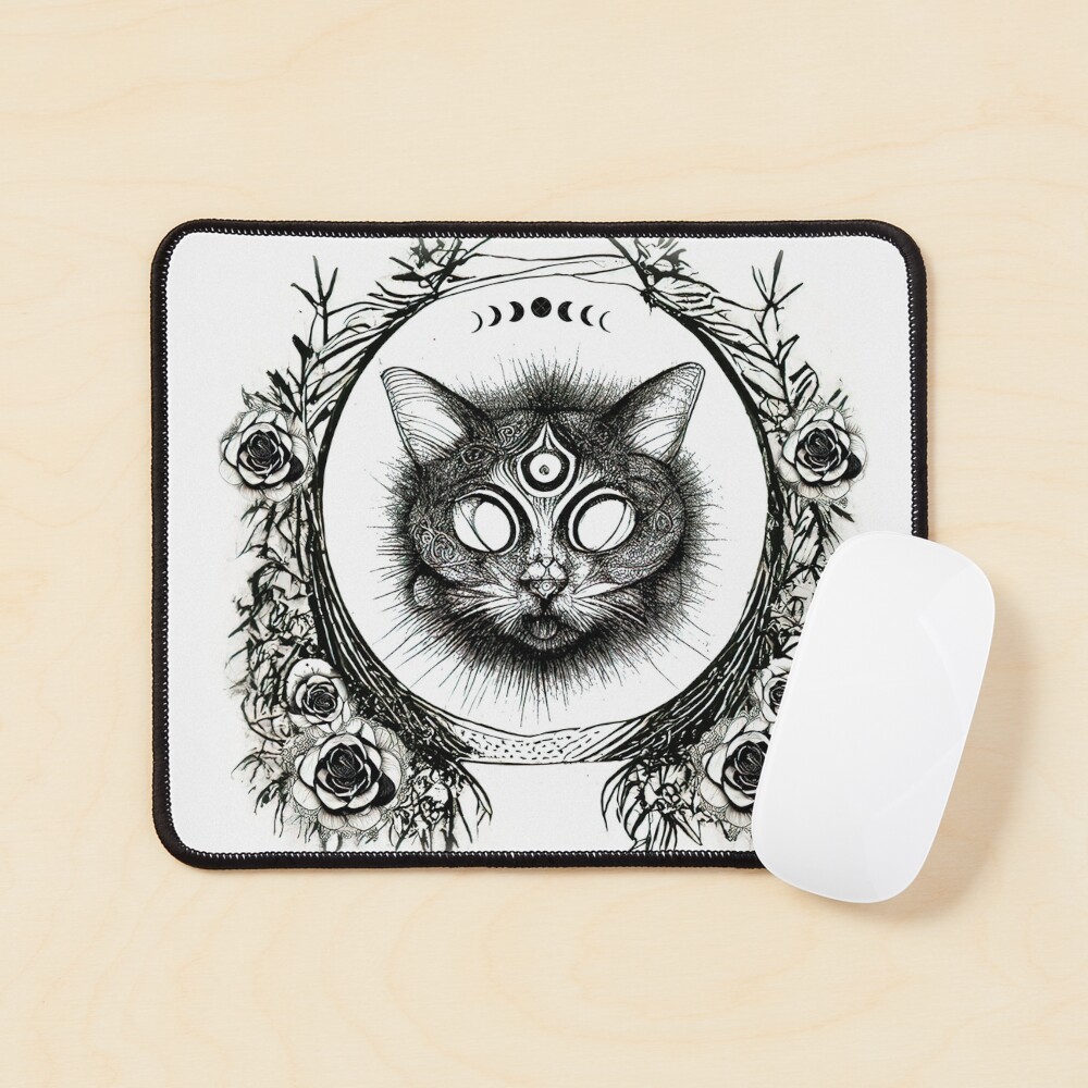 Three Eyed Cat Mouse Pad