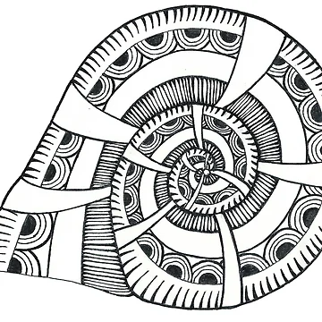 Artwork thumbnail, Zentangle Shell by Artezza Chiera