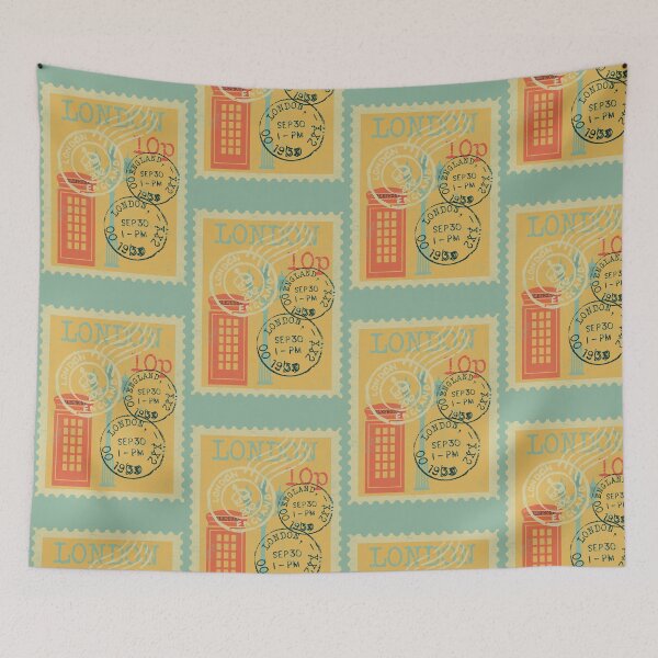 Item preview, London Postage Stamp Distressed designed and sold by Primroaddesigns.
