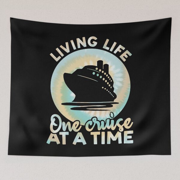 Item preview, Living Life One Cruise At A Time Tie Dye Print For Family Cruise Trip  designed and sold by JokeGysen.