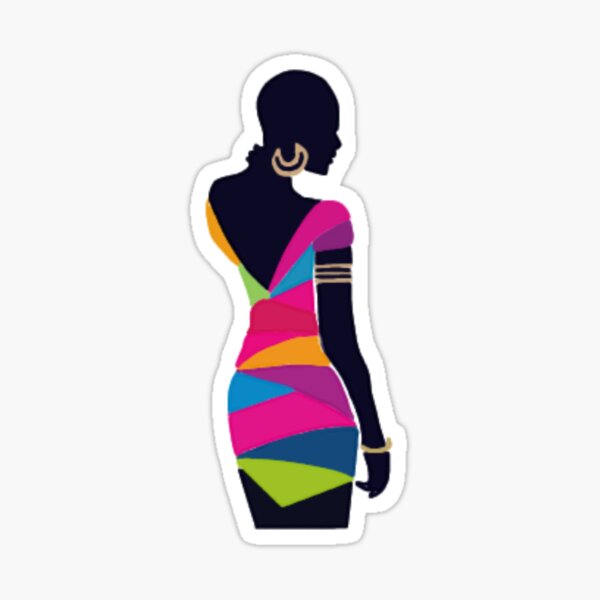 Colorful Vector Art Girl Sticker For Sale By Mialunaa Redbubble