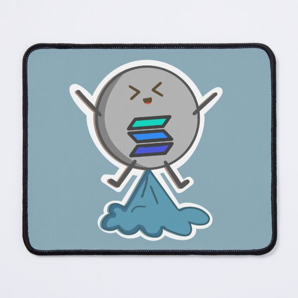 Item preview, Crypto Cute kawaii Solana coin - to the moon designed and sold by Crypmetal.