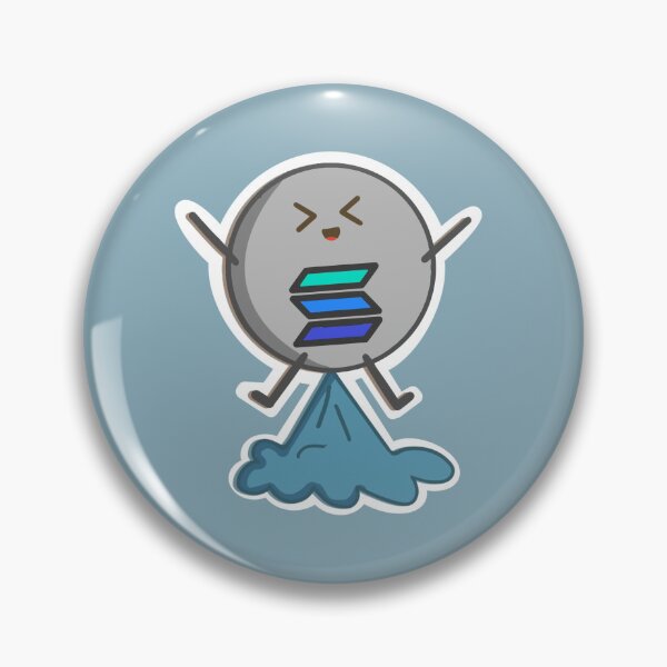 Item preview, Crypto Cute kawaii Solana coin - to the moon designed and sold by Crypmetal.
