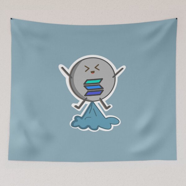 Item preview, Crypto Cute kawaii Solana coin - to the moon designed and sold by Crypmetal.