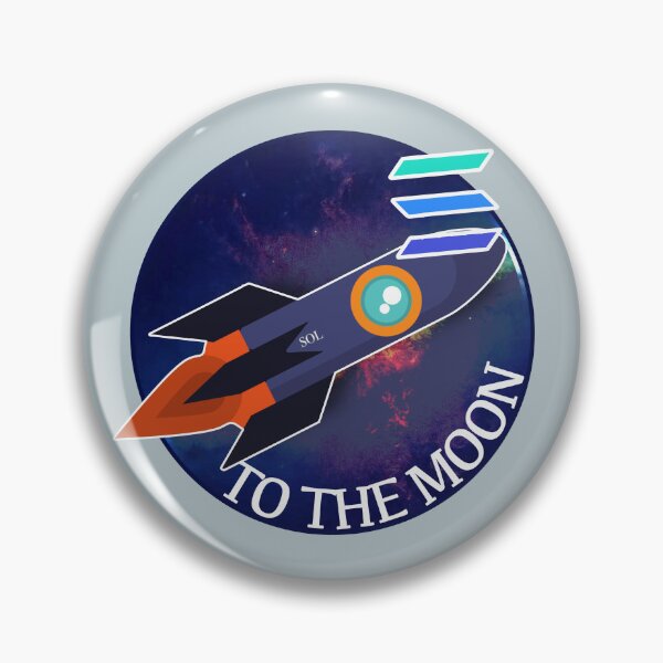 Item preview, Solana to the moon designed and sold by Crypmetal.