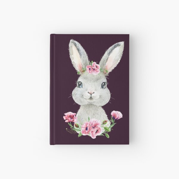 Item preview, Woodland Rabbit with Pink Floral Poppies designed and sold by Paulele.
