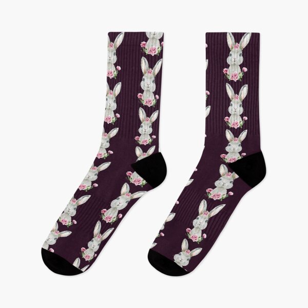 Item preview, Woodland Rabbit with Pink Floral Poppies designed and sold by Paulele.