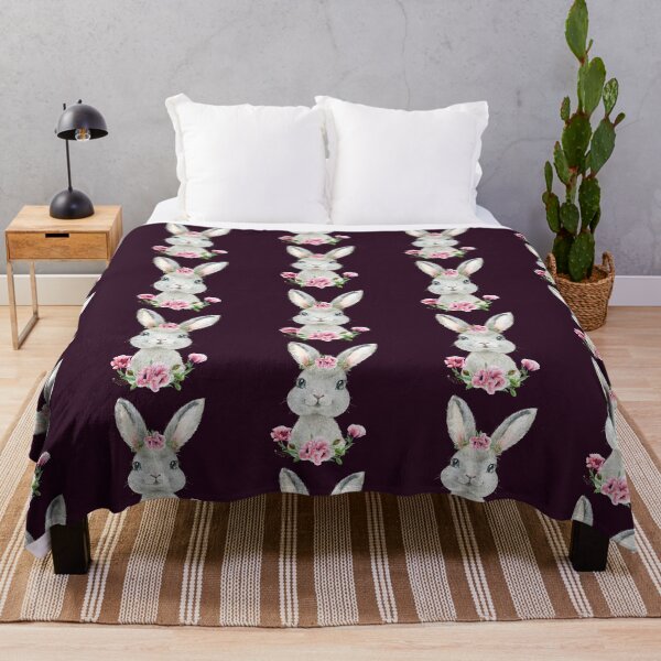 Item preview, Woodland Rabbit with Pink Floral Poppies designed and sold by Paulele.