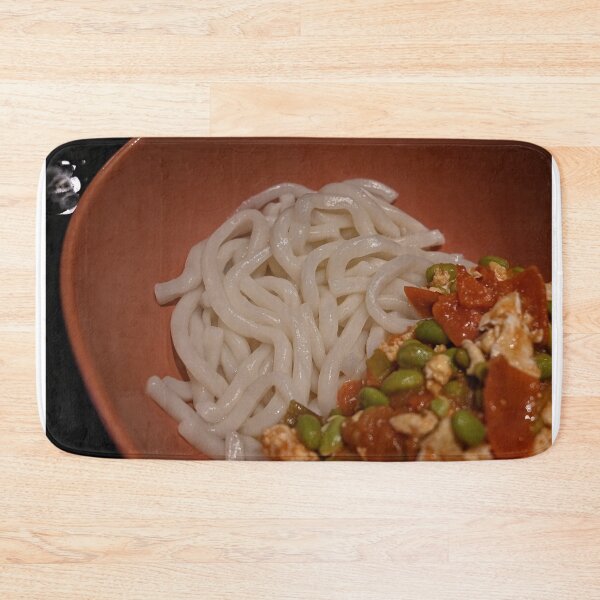 Item preview, Homemade Udon noddles with fried green beans, eggs, tomatoes, etc.  designed and sold by dabingboshi.