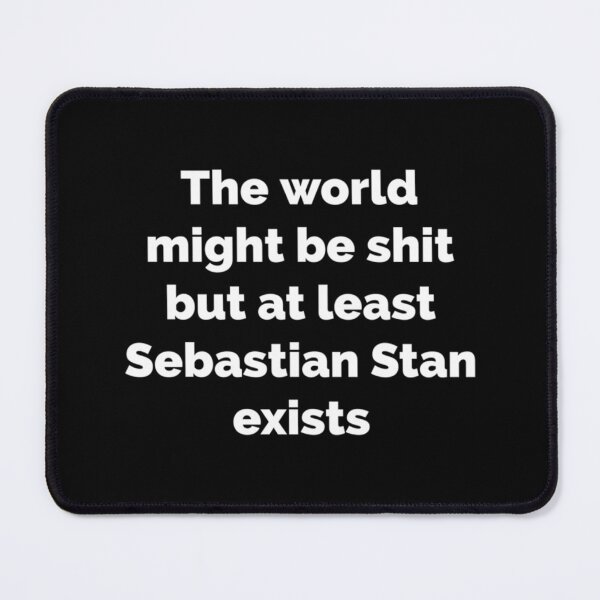 Item preview, But At Least Sebastian Stan Exists Pullover Hoodie designed and sold by saurelmosert.