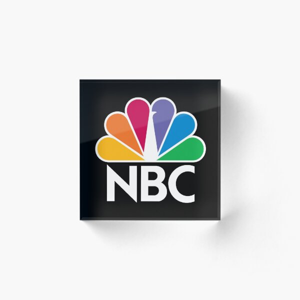 NBC Logo - White Acrylic Block
