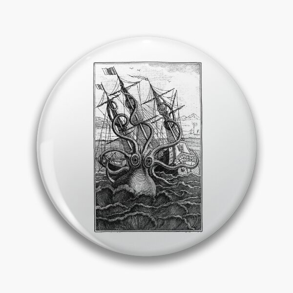 Item preview, Giant Octopus Pirate Ship Vintage Kraken Sailing Squid designed and sold by ujgbnx.