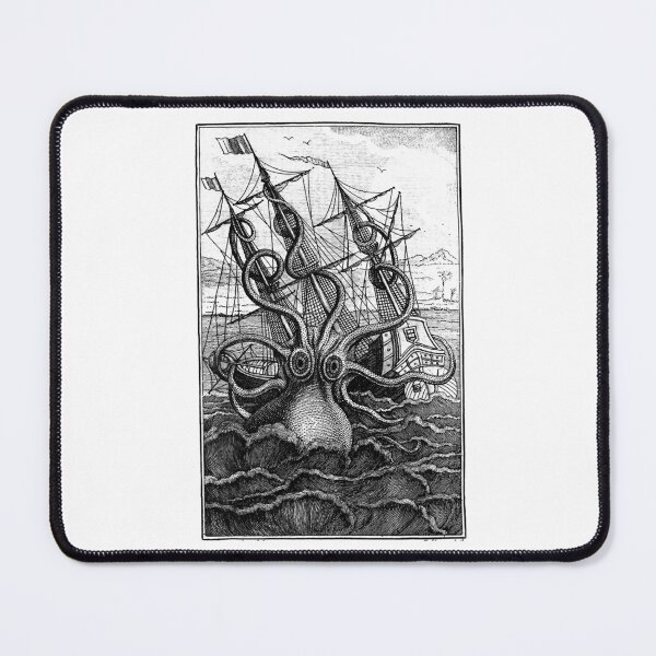 Item preview, Giant Octopus Pirate Ship Vintage Kraken Sailing Squid designed and sold by ujgbnx.