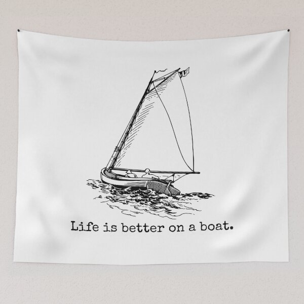 Item preview, Life Is Better On A Boat Funny Sailboat Sketch Cool Sailing designed and sold by ujgbnx.