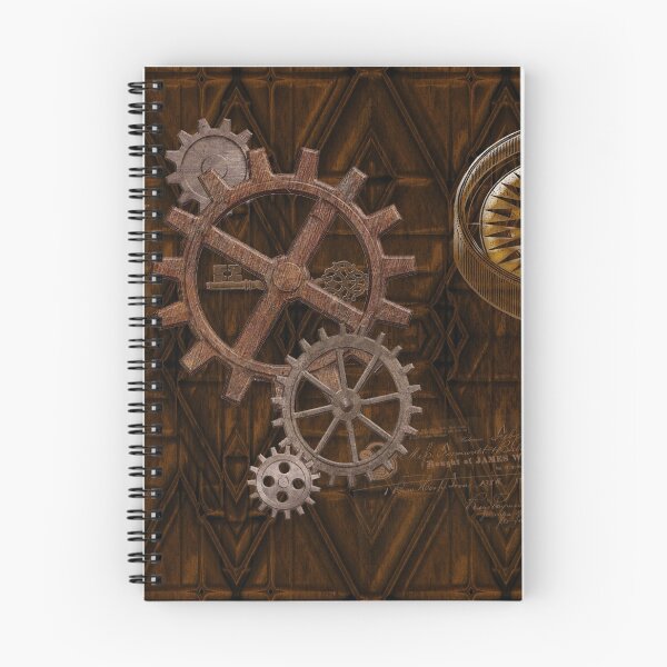Item preview, Steampunk Gears on Coppery-look Geometric Design designed and sold by NaturePrints.