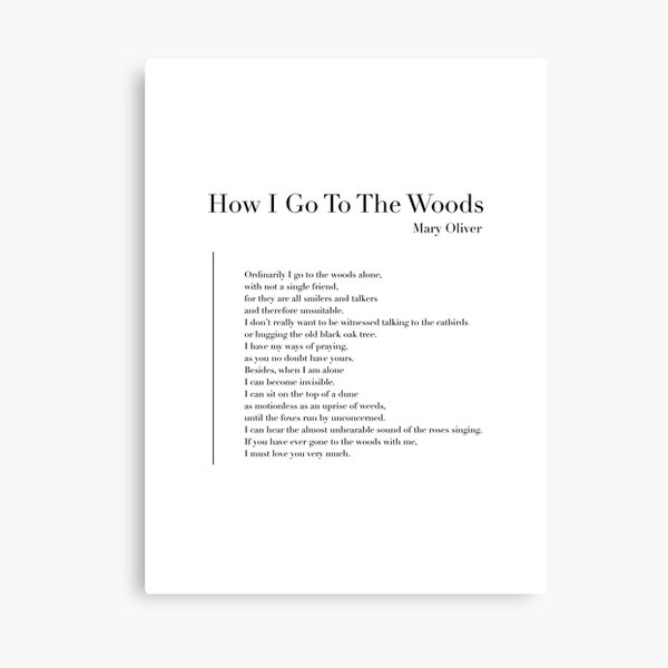 Item preview, How I Go To The Woods by Mary Oliver designed and sold by wisemagpie.