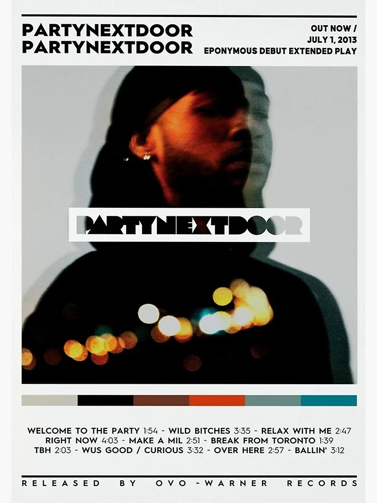 Discover Minimalist Partynextdoor Album Cover Poster Premium Matte Vertical Poster