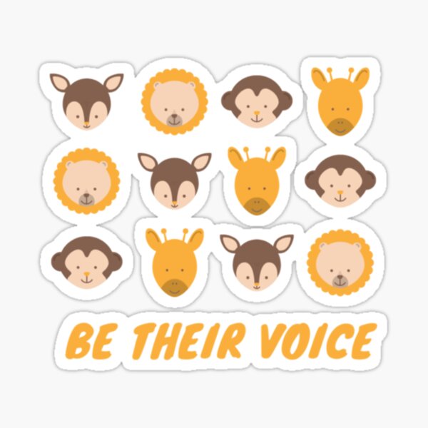 Tierschutz sei ihre Stimme Sticker