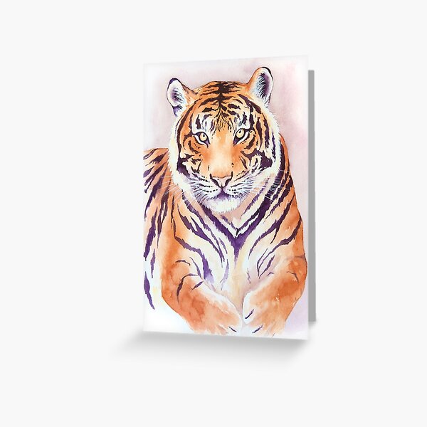 Watercolor Tiger Greeting Card
