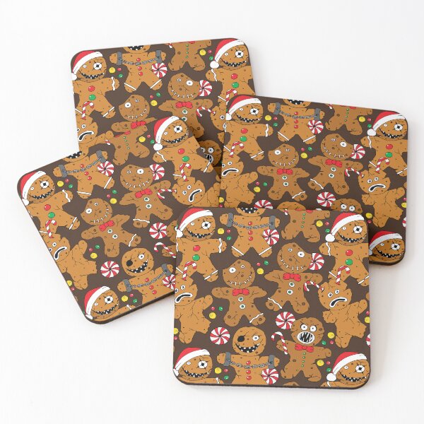 Item preview, Evil Gingerbread Man Christmas Pattern designed and sold by HotHibiscus.