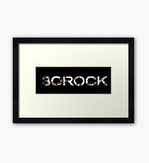 30 Rock Logo + Cast Framed Print