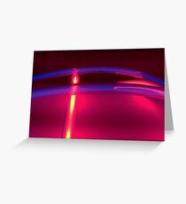 Neon Red Blue Yellow Greeting Card