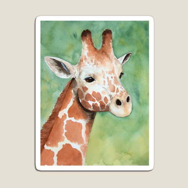Watercolor Giraffe Magnet